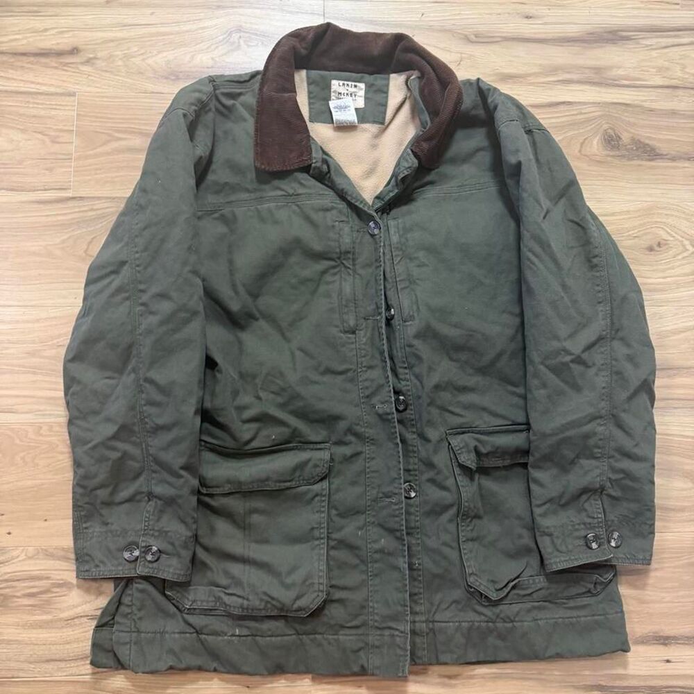 Vintage 00s Lakin Mckey Canvas Chore Barn Jacket Corduroy Lined Jacket XL